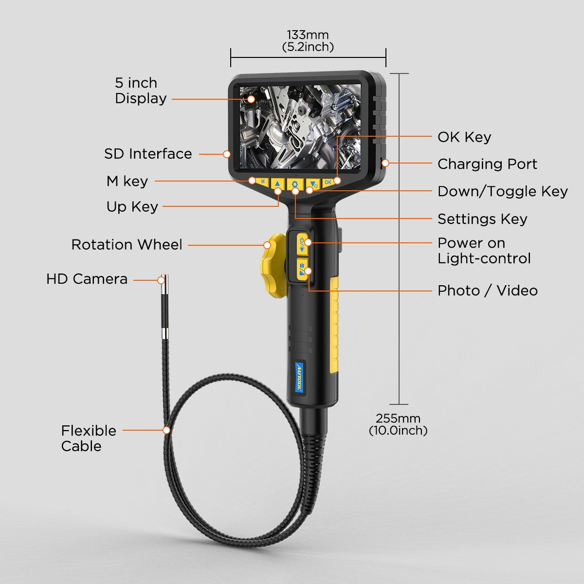 SVB305 Autool endoskops ar elastīgu zondi