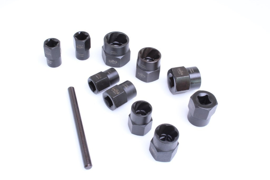 Speciālo uzgaļu komplekts bojātu skrūvju izgriešanai, 11 gab. / 3/8" / 10–19 mm S-TS11X/S-90162