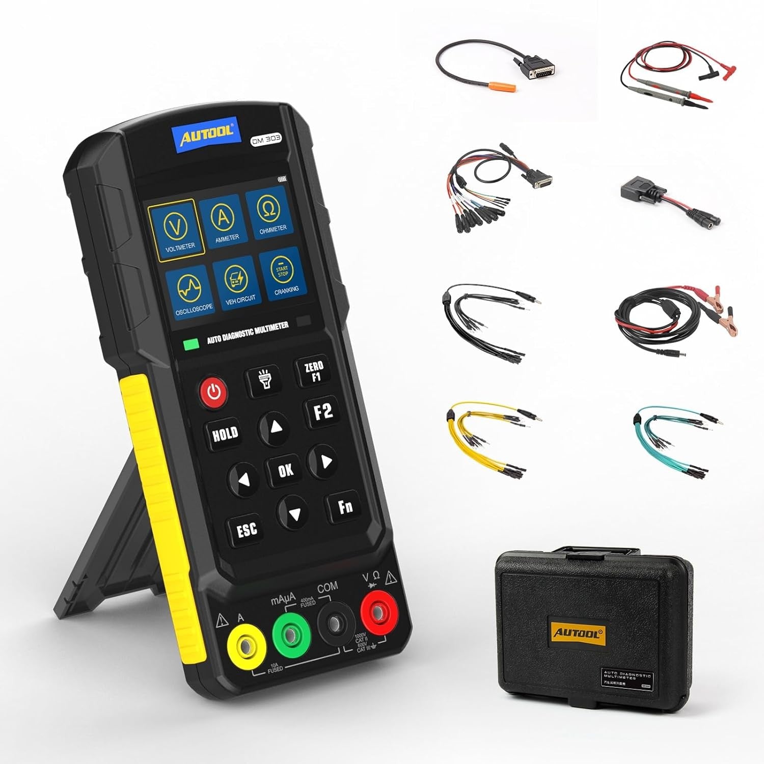 DM303 AUTOOL digitālais multimetrs ar 12 dažādām funkcijām