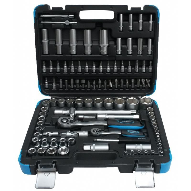 Uzgriežņu atslēgu un uzgriežņu atslēgu komplekts, 108 gab., 1/4" + 1/2" KR121108B