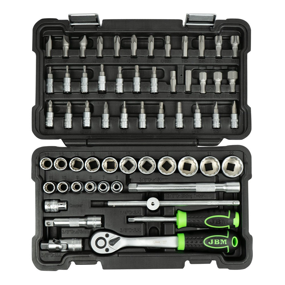 54168 59 daļu 3/8 collu 12 rievu uzgaļu komplekts