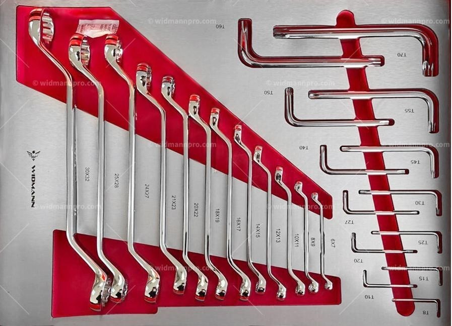 WIDMANN JUMBO PRO - instrumentu ratiņi ar 13 atvilktnēm un 11 pilniem 471 gab.
