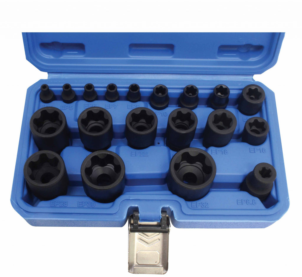 E-TORX Plus triecienu uzgaļu komplekts, 19 gab. S-90230