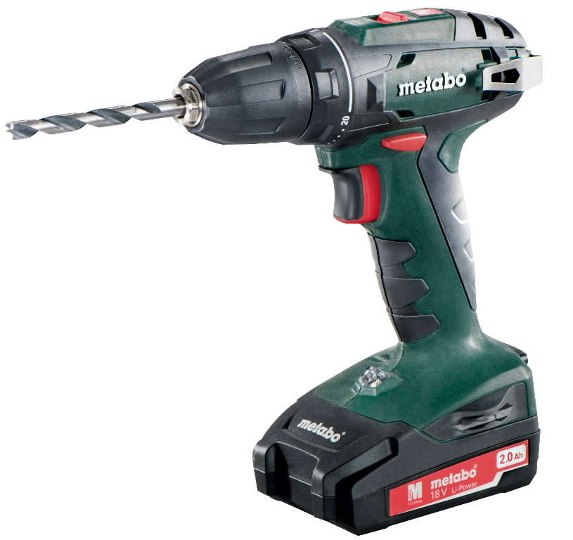 Akumulatora skrūvgriezis/urbjmašīna BS 18 10 mm / 2x2.0 Ah, Metabo