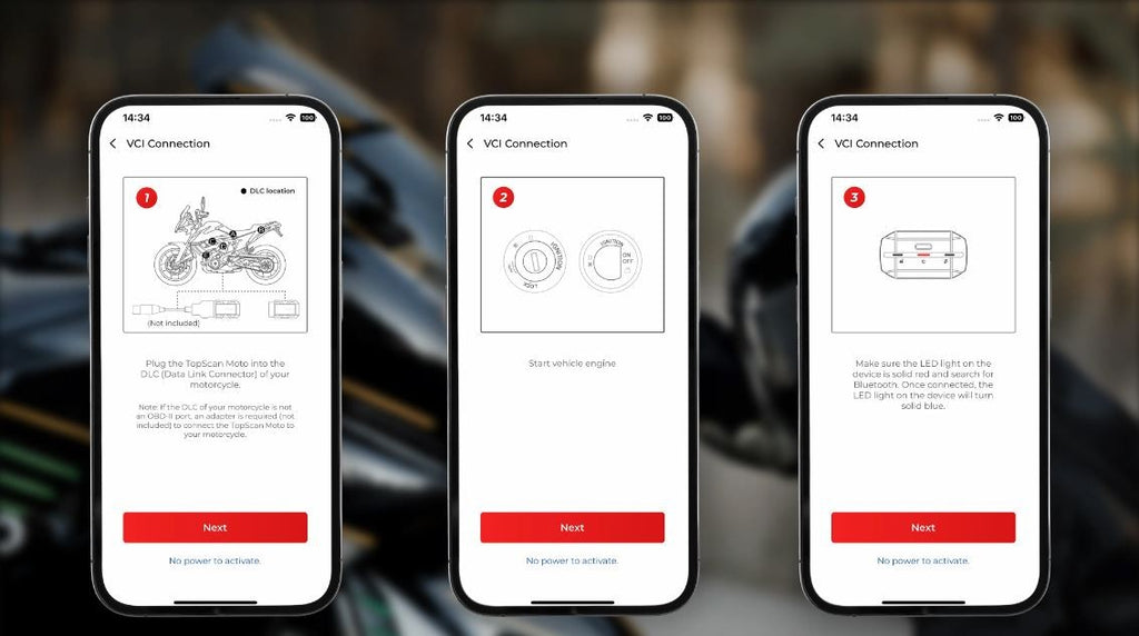 Bluetooth diagnostika motocikliem TOPSCAN MOTO