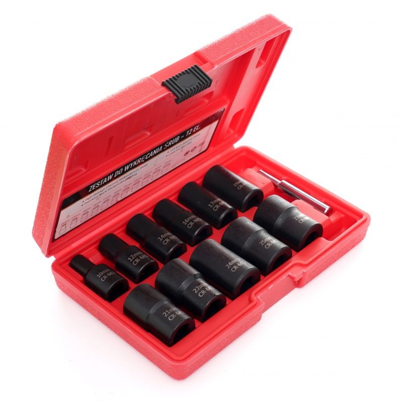 Uzgaļu komplekts bojātām skrūvēm 1/2" - 12 gab. KD11792