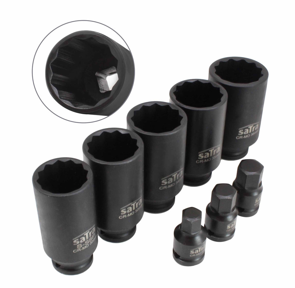 1/2″ 12 leņķu garo uzgaļu komplekts, 8 gab. (S-S8P)