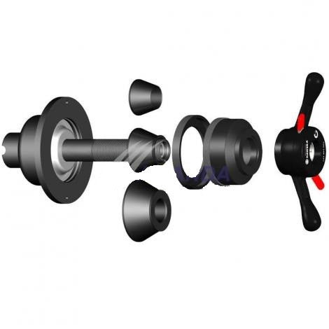 Centrēšanas vārpsta Ø40mm ar konisku detaļu komplektu 240mm