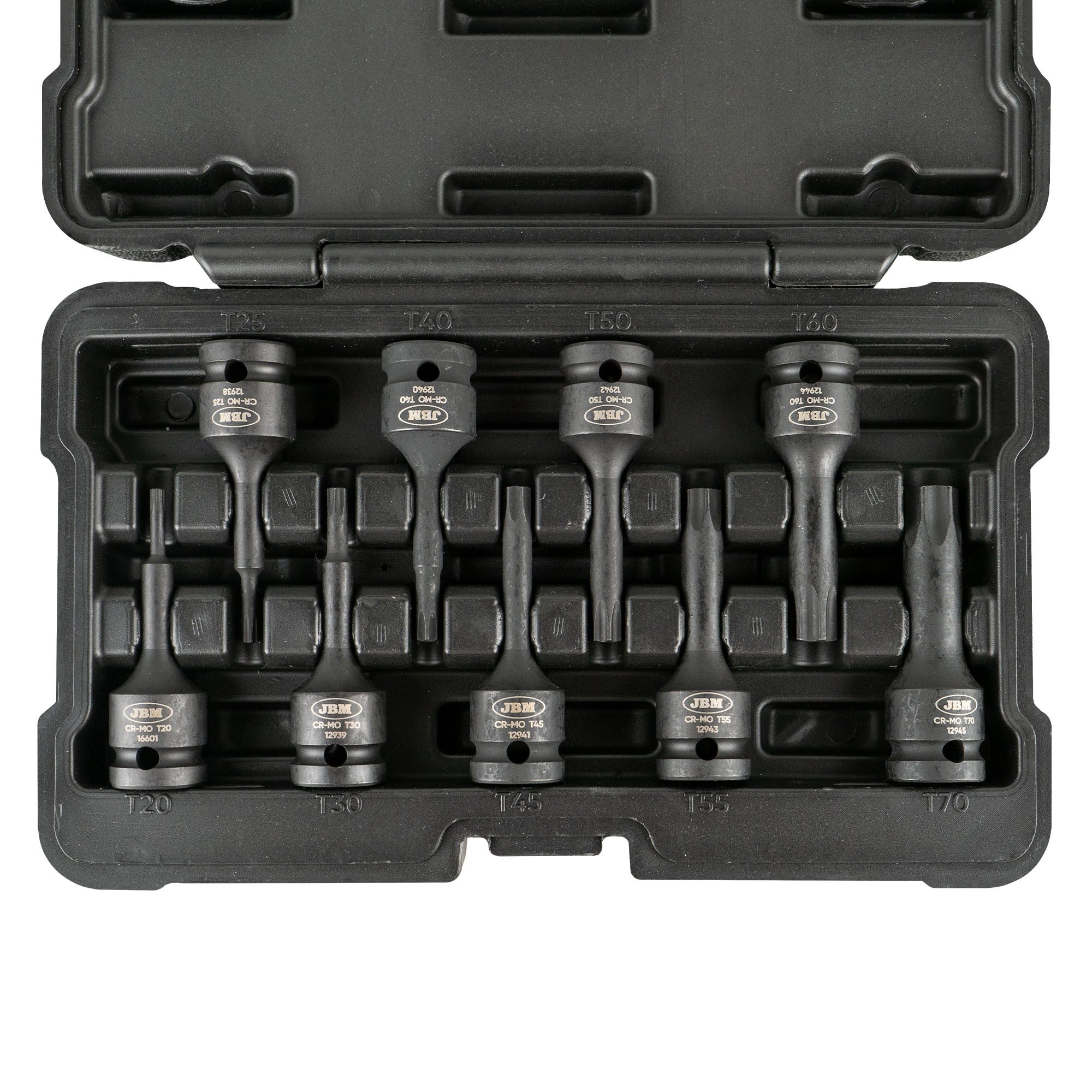 1/2 TORX triecienuzgriežņu komplekts T20-T70 9 gab. 52340