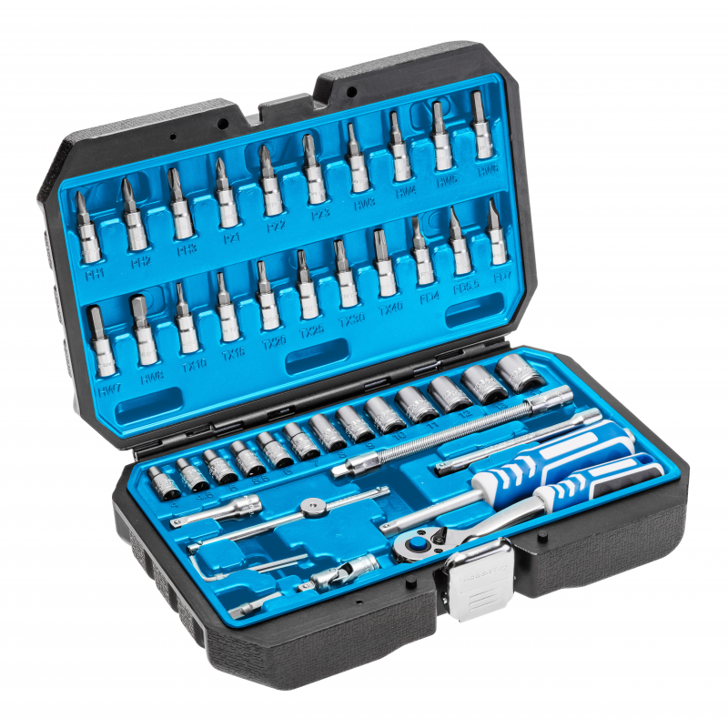 Instrumentu komplekts 1/4 CrV Cr-Mo, 46 daļas HOEGERT HT1R416
