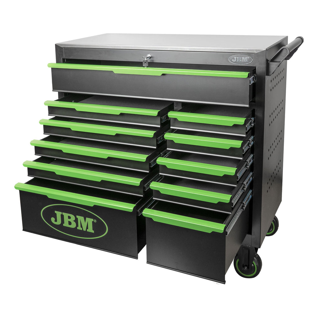 JBM ratiņi - darbagalds ar 11 atvilktnēm / bez instrumentiem 54511