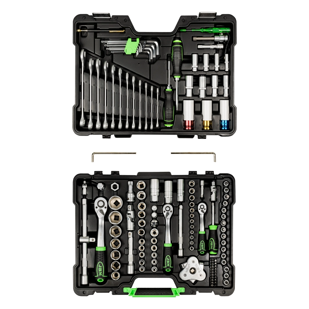 Instrumentu komplekts 1/2"+3/8"+1/4" + uzgriežņu atslēgas 132 gab. 54082