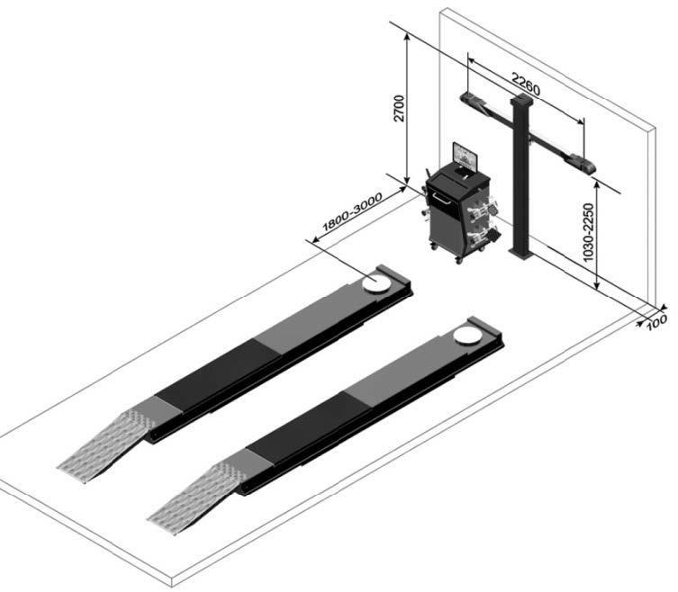 Mobilais 3D riteņu savirzes stends TREADPLUS 9000