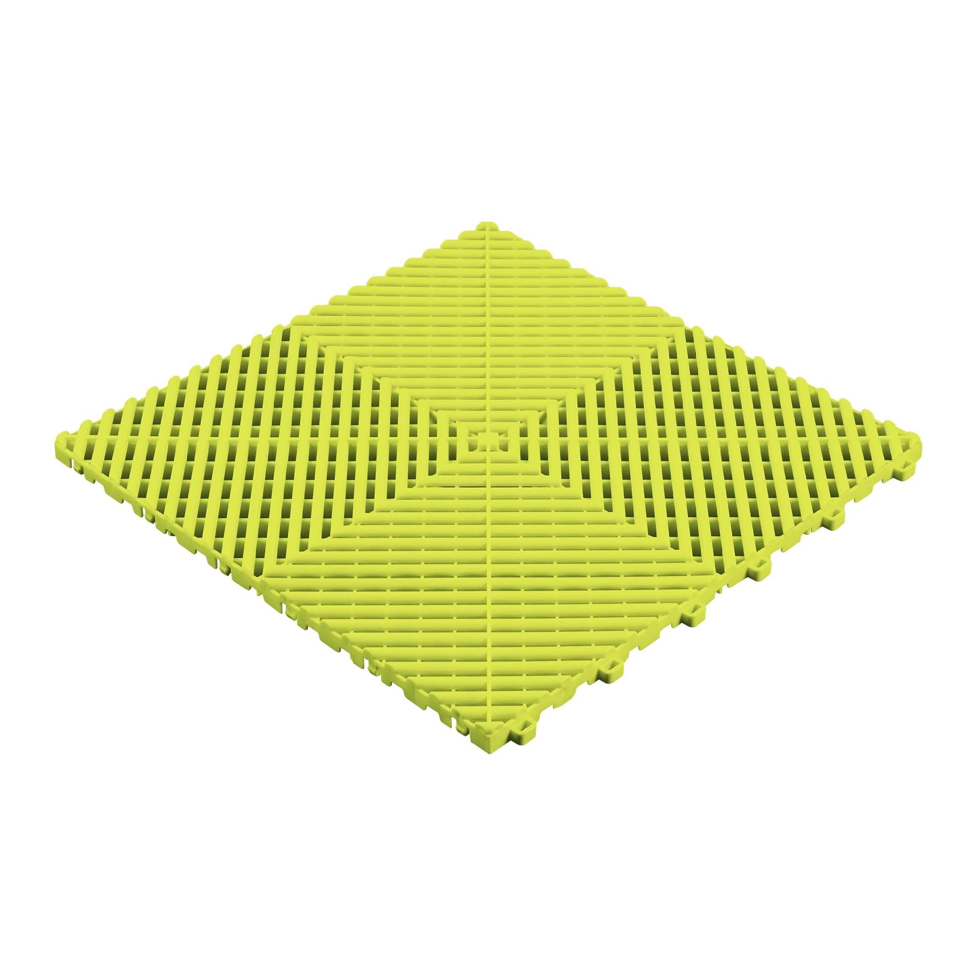 Perforēta PP grīdas flīze, dzeltena, 400×400×18 mm (54908)