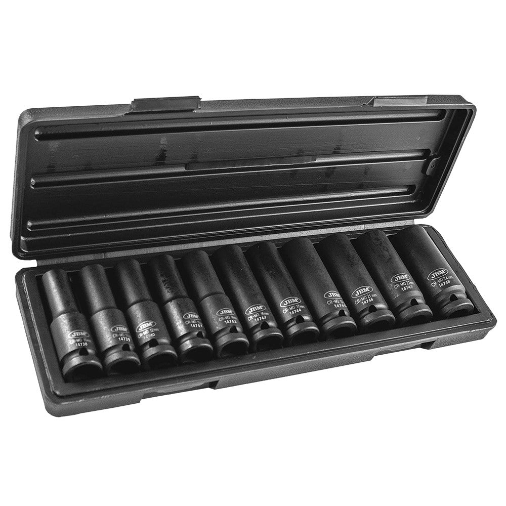 12 punktu triecienuzgriežņu atslēgas 1/2", Cr-Mo, 11 gab. 53744