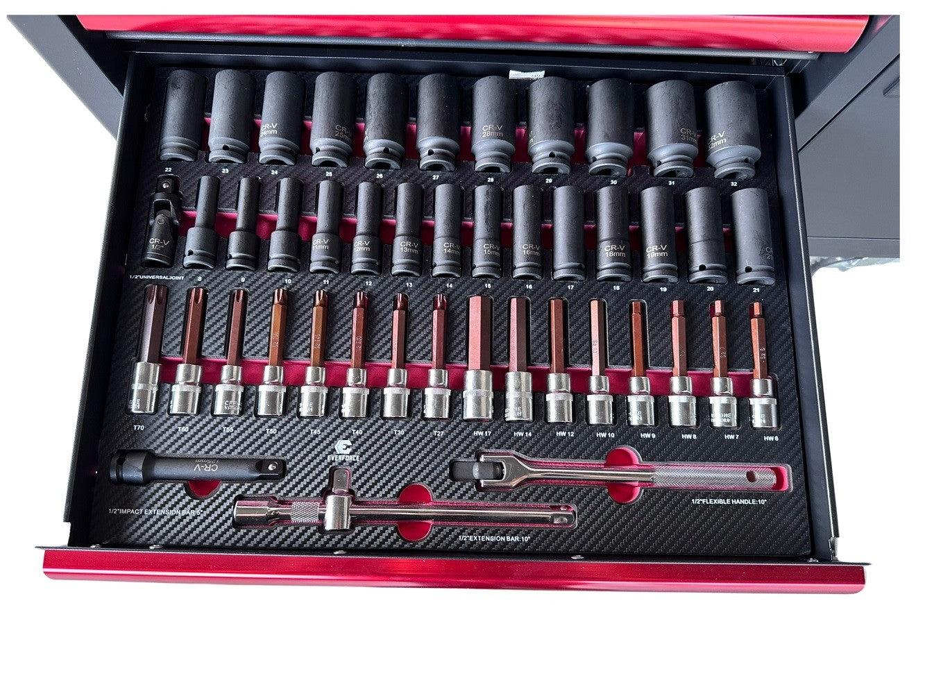 EVERFORCE INSTRUMENTU RATIŅI – 7 ATVĒRUMI AR 7 PILNĀM KASTĒM, 226 VIENĪBAS 04-1010
