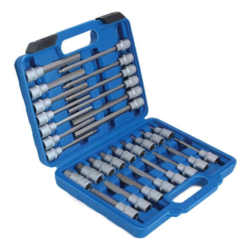 Presētu 1/2" sešstūra uzgaļu komplekts, 30 gab. S-SH3012