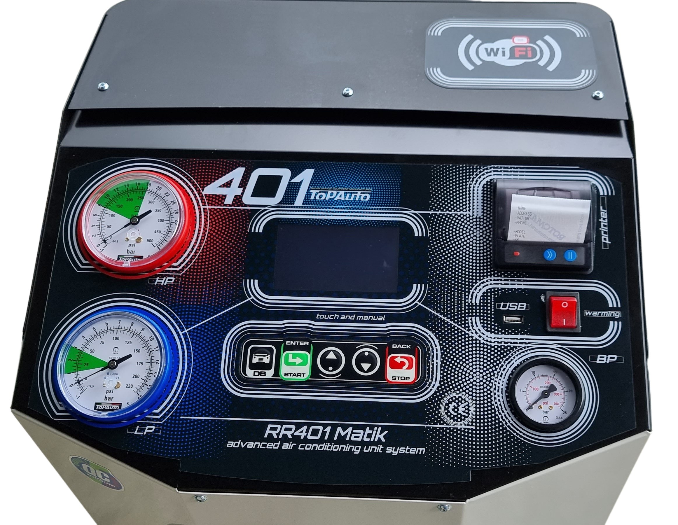 Superautomātiskā gaisa kondicionieru uzpildes stacija RR401 MATIK WIFI yf