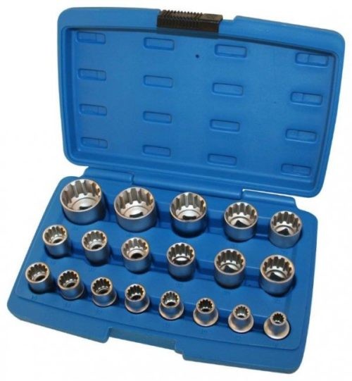 Daudzfunkcionālo 1/2" uzgaļu komplekts, 19 gab. / 8–32 mm A-SUNI19