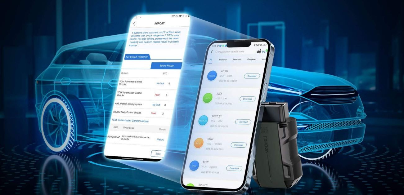 Bluetooth diagnostika automašīnām TOPSCAN LITE