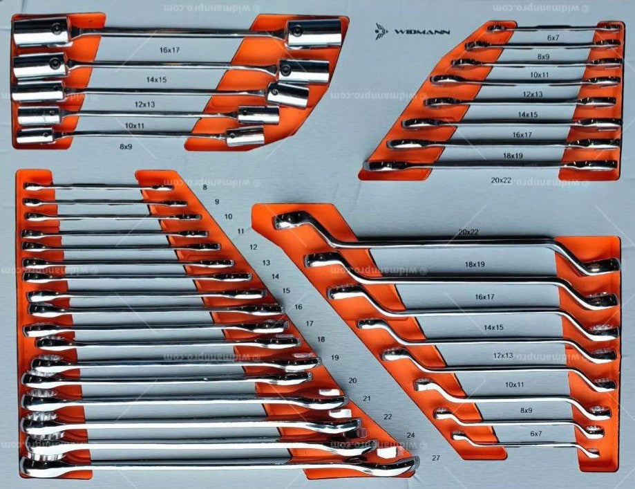 WIDMANN PRO - instrumentu ratiņi ar 7 atvilktnēm un 7 pilniem 241 gab. TCBWF-OR