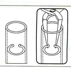 Knaibles iekšējiem fiksācijas gredzeniem 90° 165mm