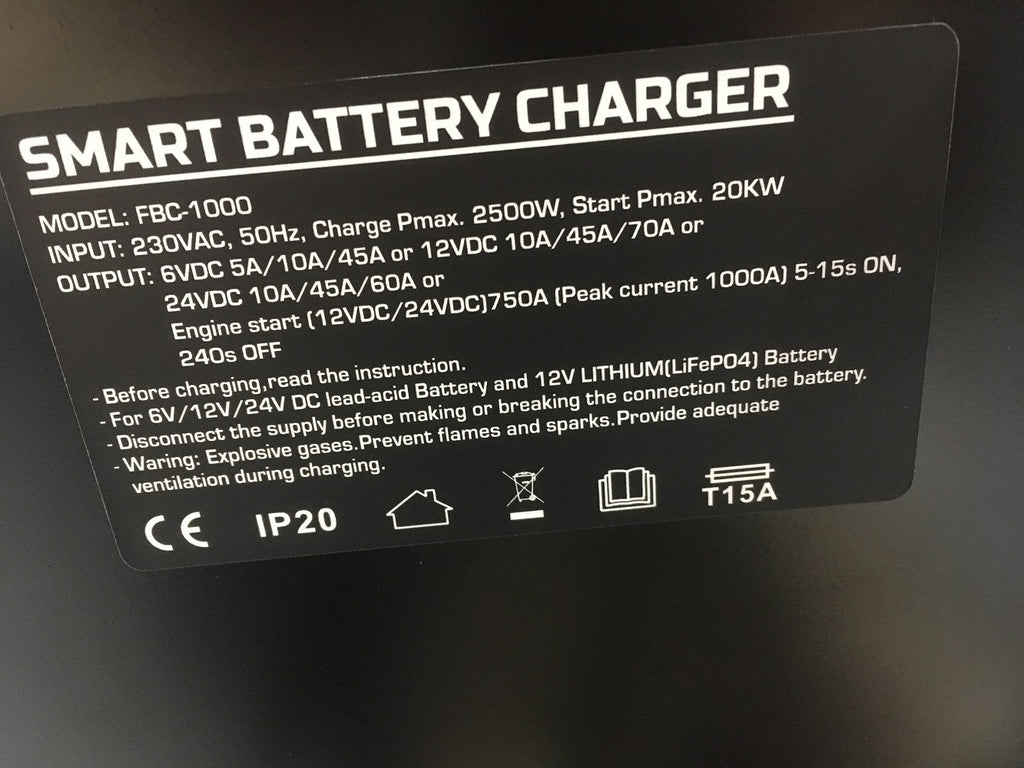 Akumulatora lādētājs ar palaišanas funkciju FBC-1000 6V/12V un 24V