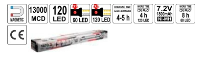 Zem motora pārsega apgaismojuma lampa / 120LED / 1000mm / 350lm