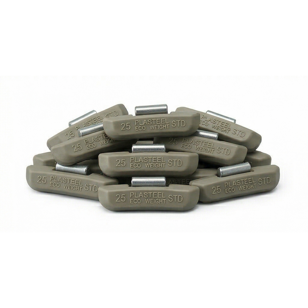 Kalti svari metāla riteņiem „Plasteel Eco“ 25 g (100 gab.)