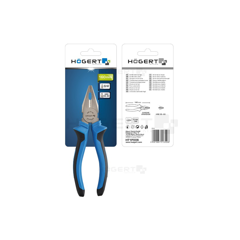 Universālās knaibles CV 160mm DIN5746 HOEGERT HT1P006