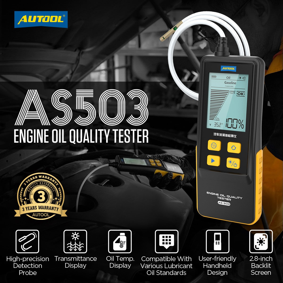 AS503 AUTOMOBIĻU EĻĻAS KVALITĀTES TESTĒŠANAS IERĪCE