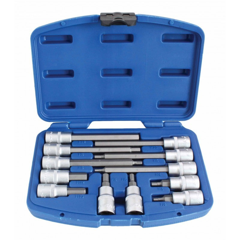 Sešstūru uzgriežņu komplekts, iespiesti, gari HEX SET-12