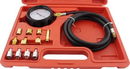 Eļļas spiediena mērītājs ar adapteriem 0-35BAR