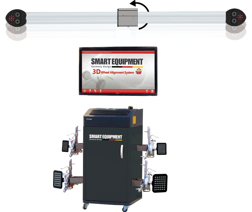 GeoMaster 9000 3D tehnoloģijas riteņu savirzes statīva sienas stiprinājums