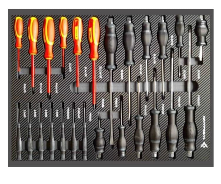 WIDMANN ULTRA TOOLS - instrumentu ratiņi ar 7 atvilktnēm un 7 pilniem 328 gab. TM8-BK