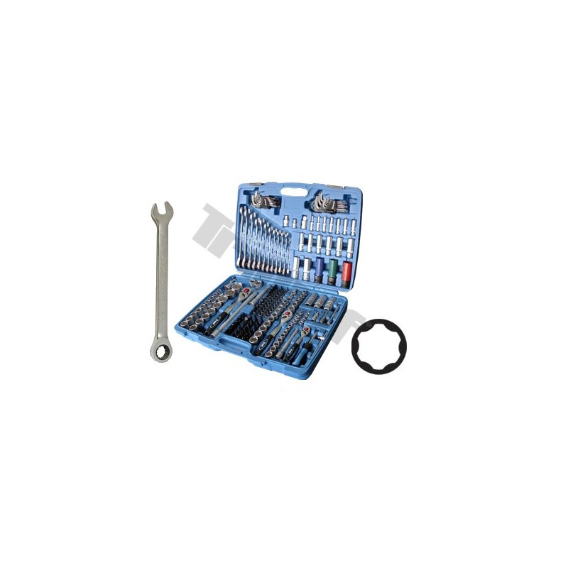 Instrumentu komplekts Profi 1/4+3/8+1/2 + sprūdrata atslēgas "Super-Lock" 176 gab.