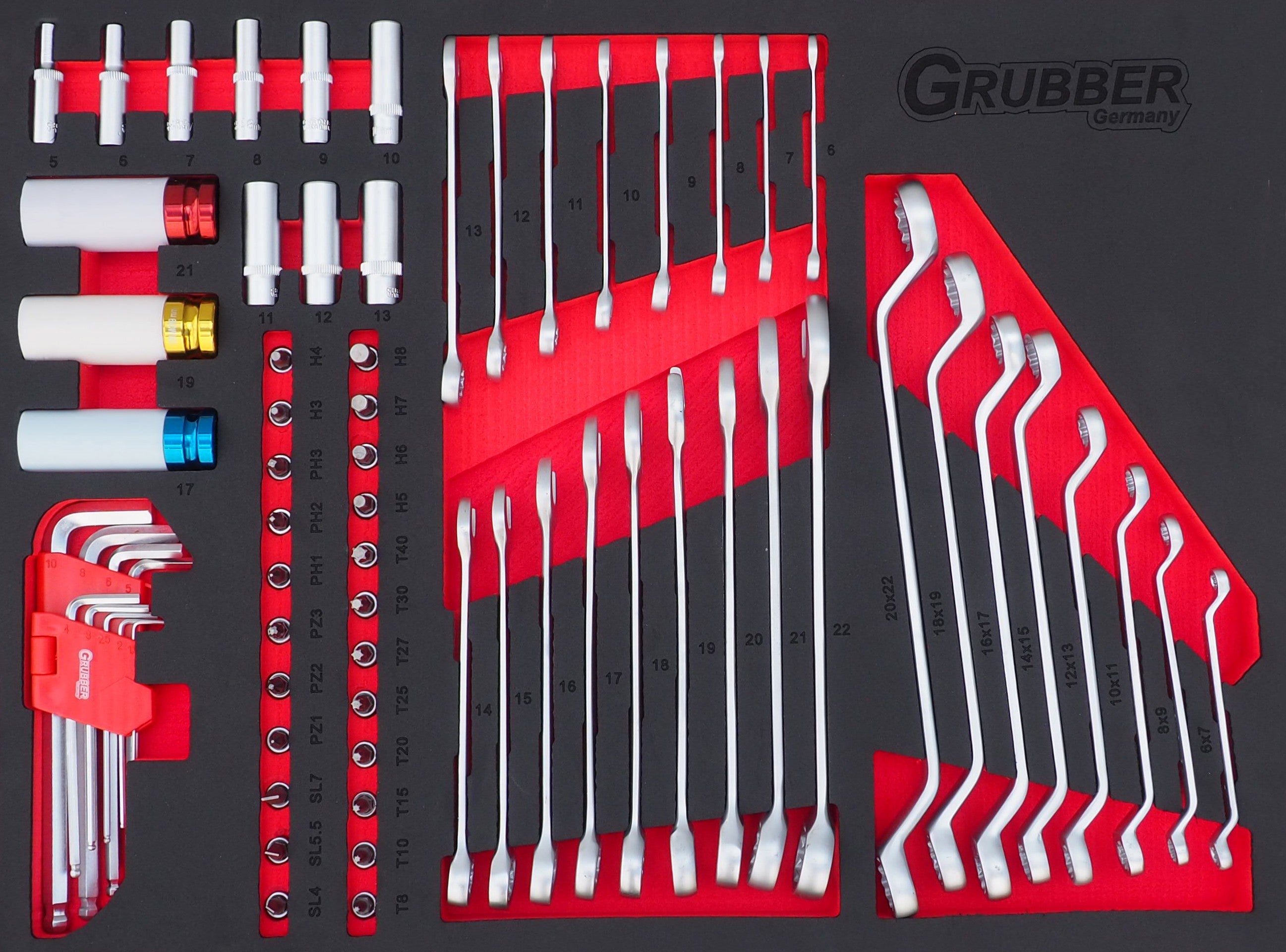 Instrumentu ratiņi ar 6 atvilktnēm un 236 instrumentiem GRUBBER WN236
