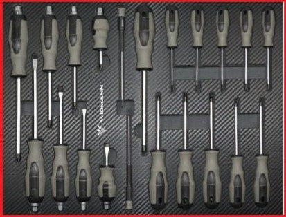 WIDMANN instrumentu ratiņi – 7 atvilktnes ar 7 komplektiem, 281 gab. WM-ST-7BK