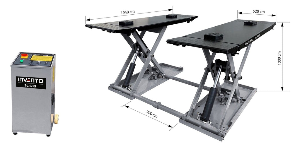 Mobilais šķērveida pacēlājs INVENTO SL-S30 3T
