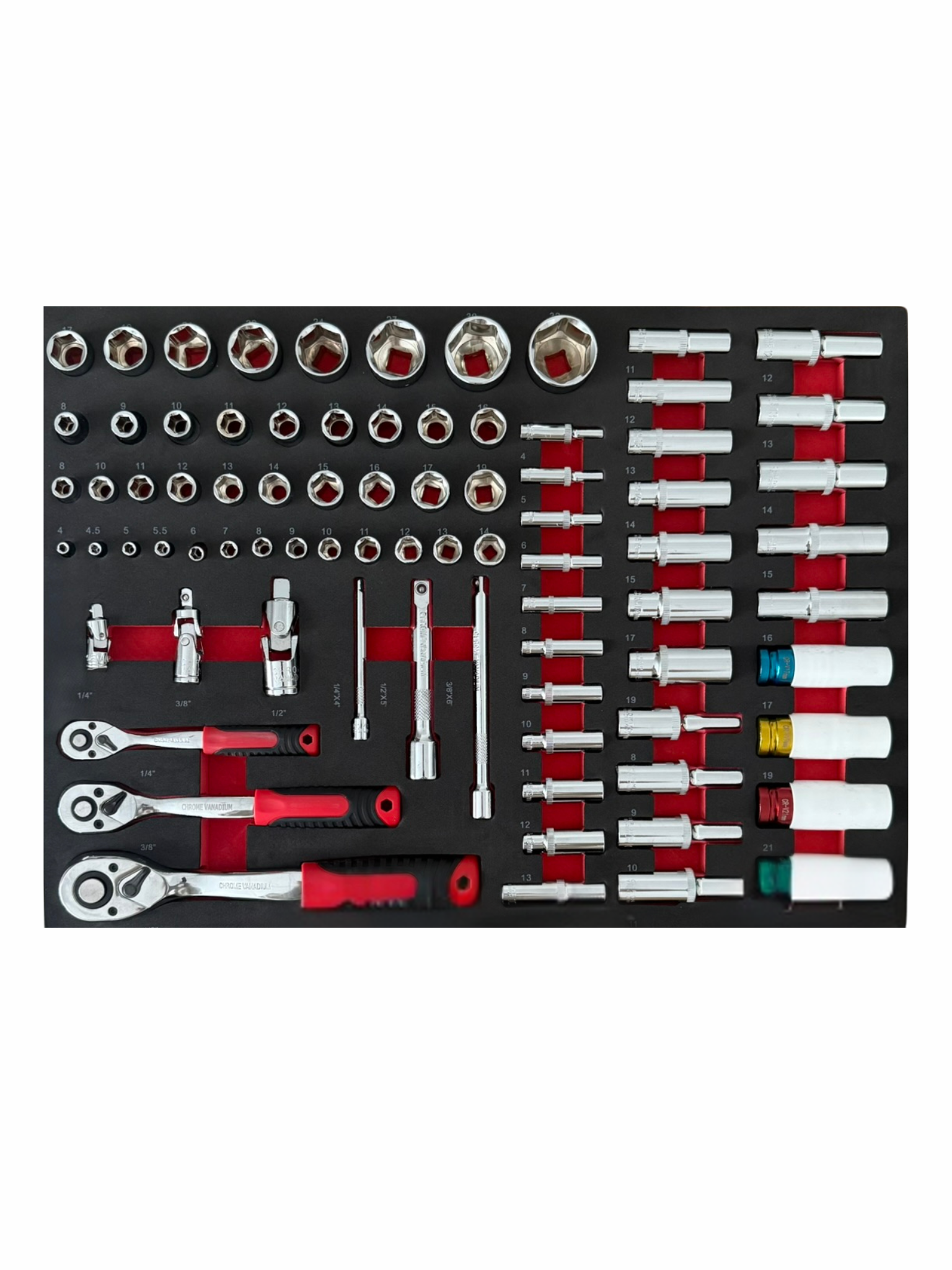 11-0001 Instrumentu ratiņi ar 7 atvilktnēm un 256 instrumentu komplektu