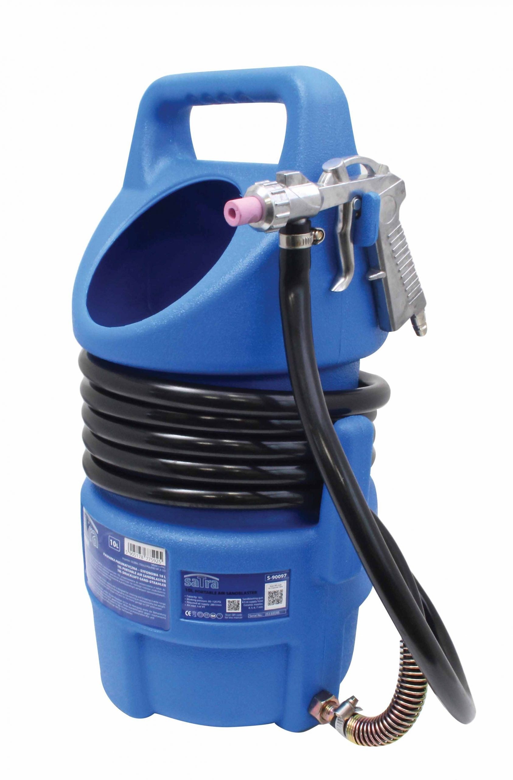 Pneimatiskā smilšu strūklas iekārta (sifona tipa) 10 L S-90097