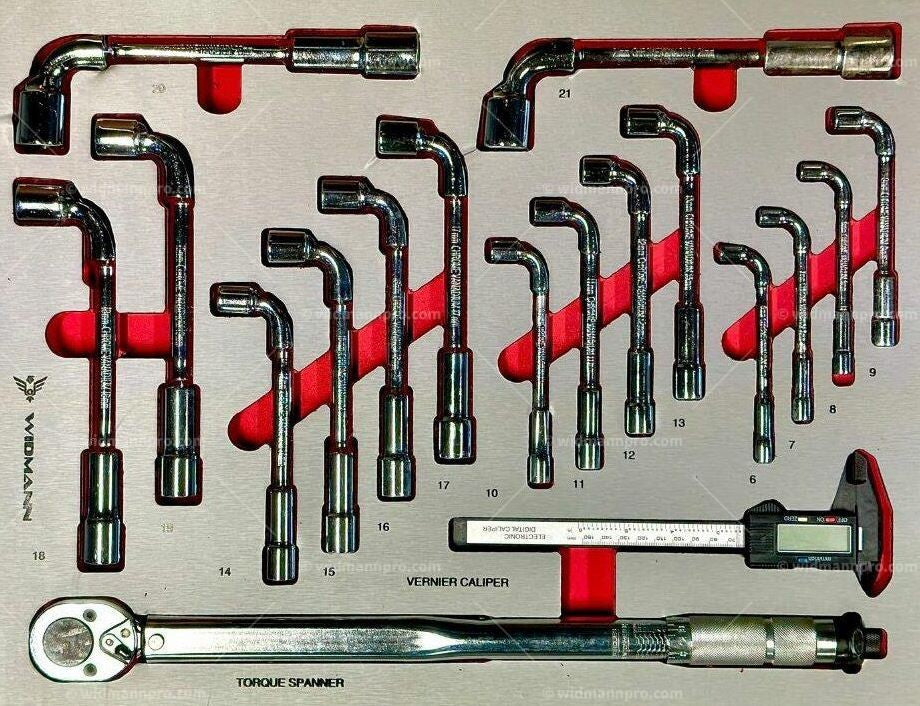 WIDMANN PRO - instrumentu ratiņi ar 7 atvilktnēm un 7 pilniem 241 gab. TP8-BK