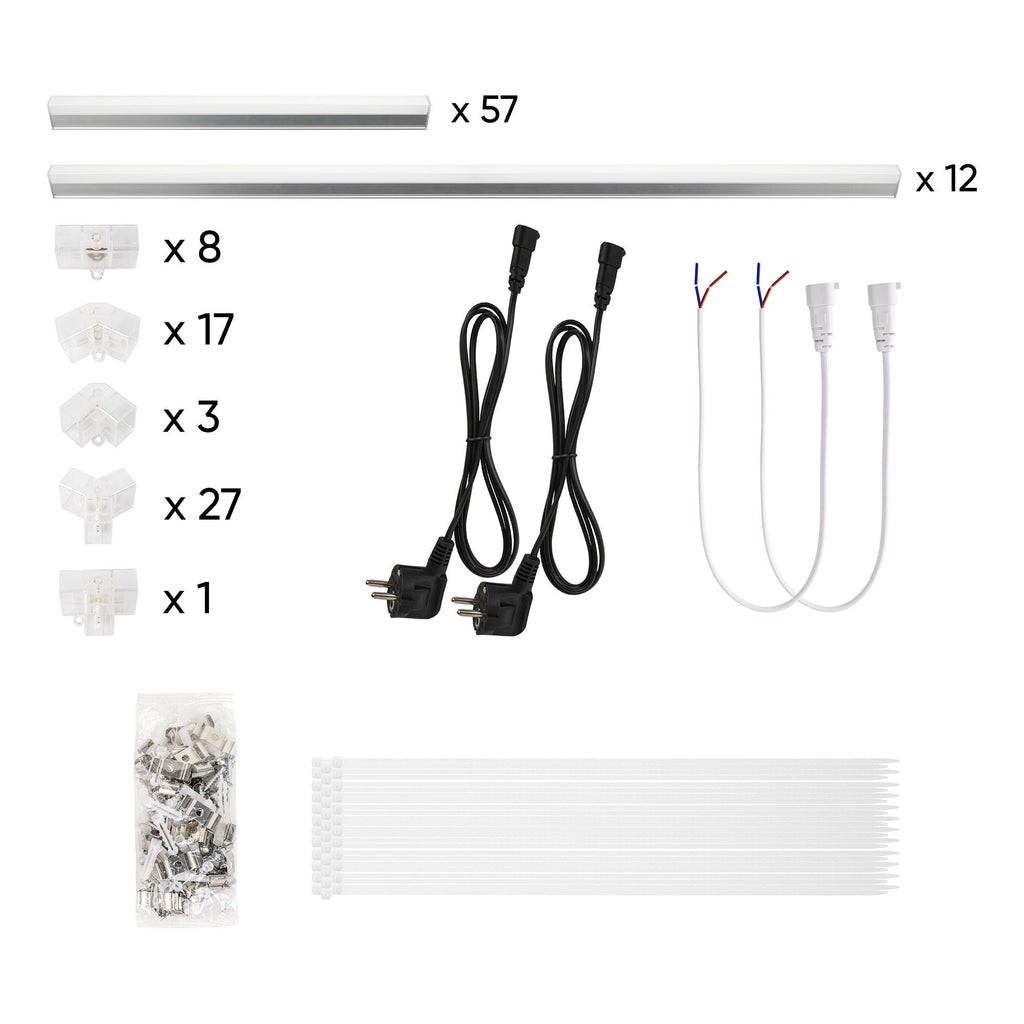 Sešstūra LED griestu lampu komplekts 615W 54805