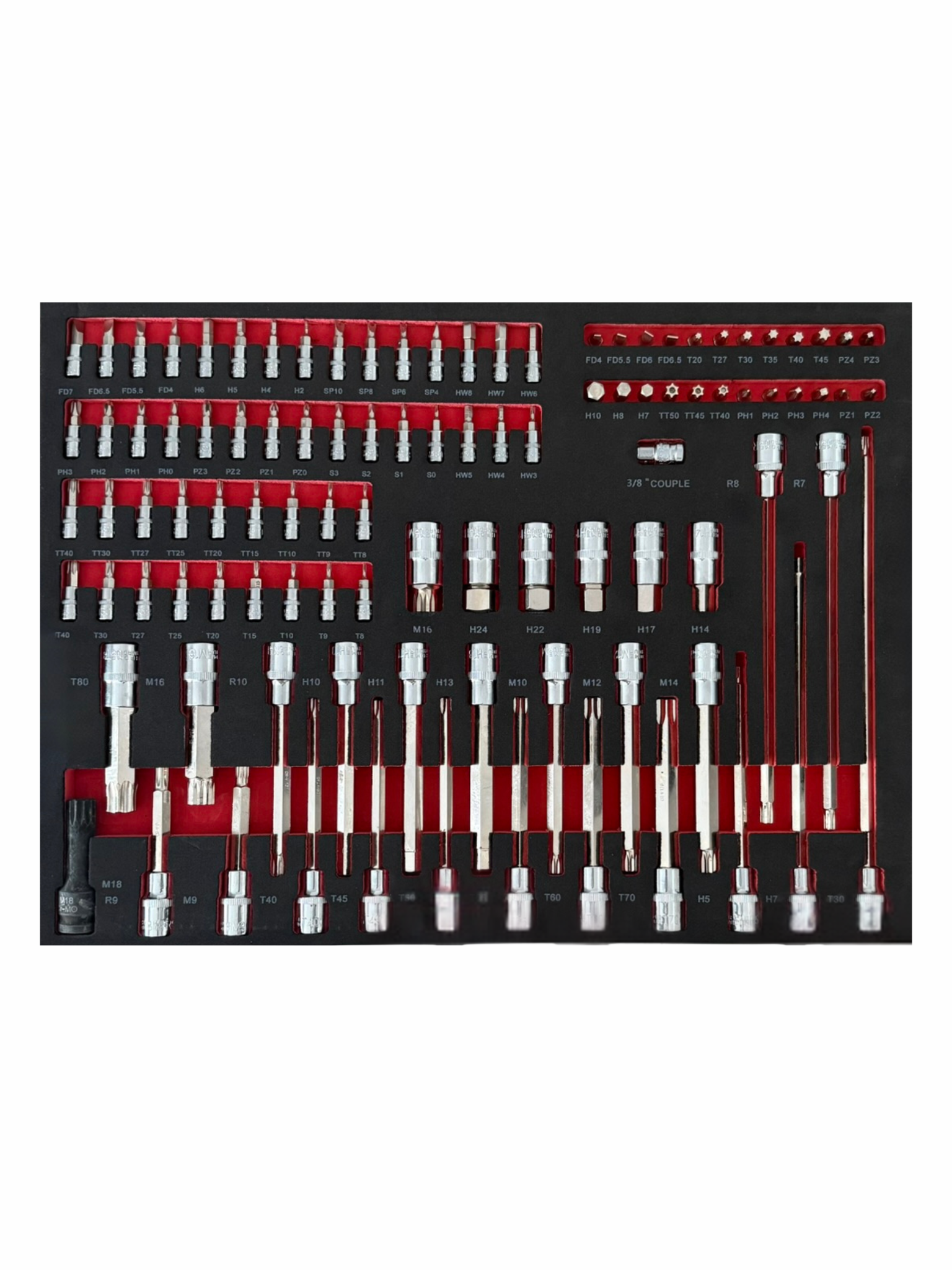 11-0001 Instrumentu ratiņi ar 7 atvilktnēm un 256 instrumentu komplektu