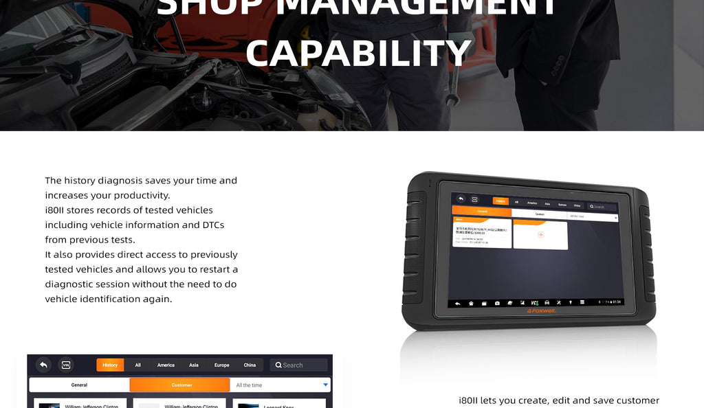 i80TS+TPMS Premium diagnostikas platforma Foxwell