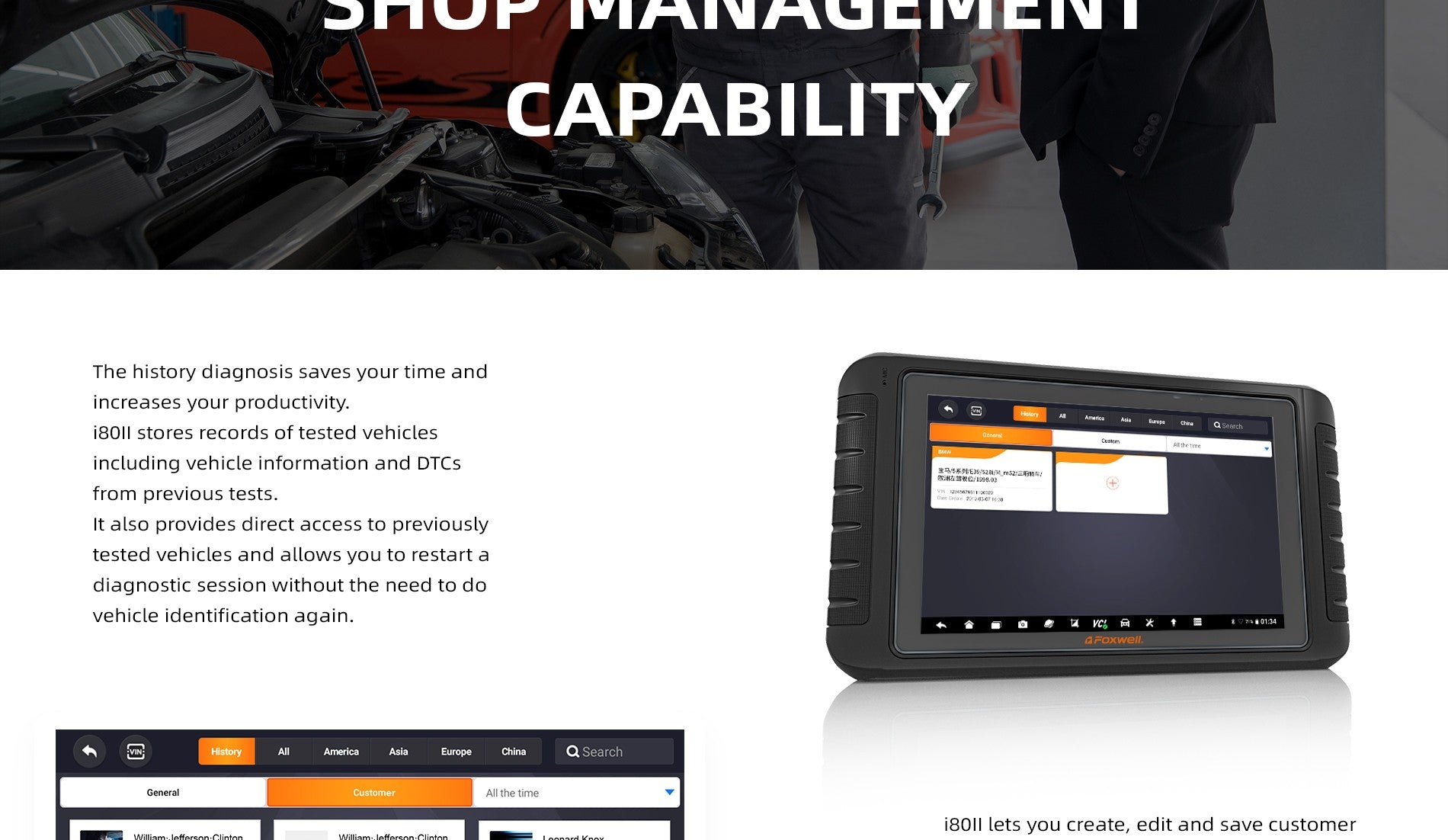 i80TS+TPMS Premium diagnostikas platforma Foxwell