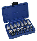 1/2" TORX uzgaļu un E-veida galviņu komplekts, 23 gab., TX SET-23