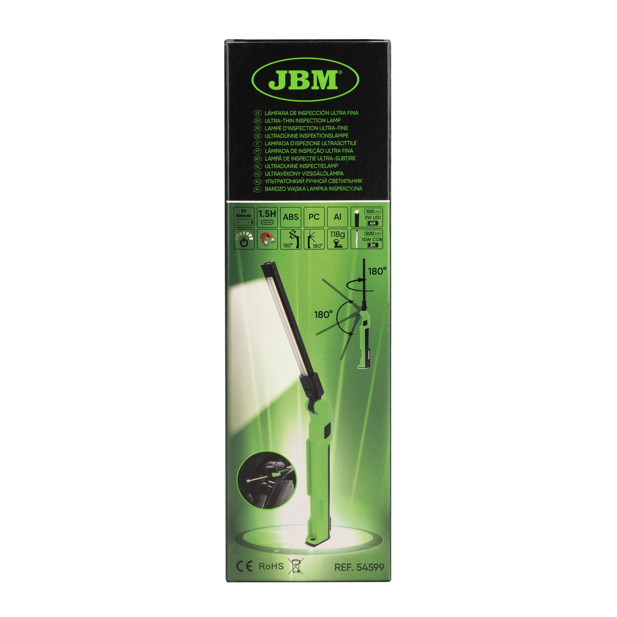 JBM īpaši plāns lukturītis 500 lm 54599