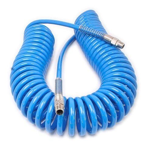 Pneimatiskā spirālveida šļūtene ar uzgaļiem 3/8" 4m UCS98A12804FD