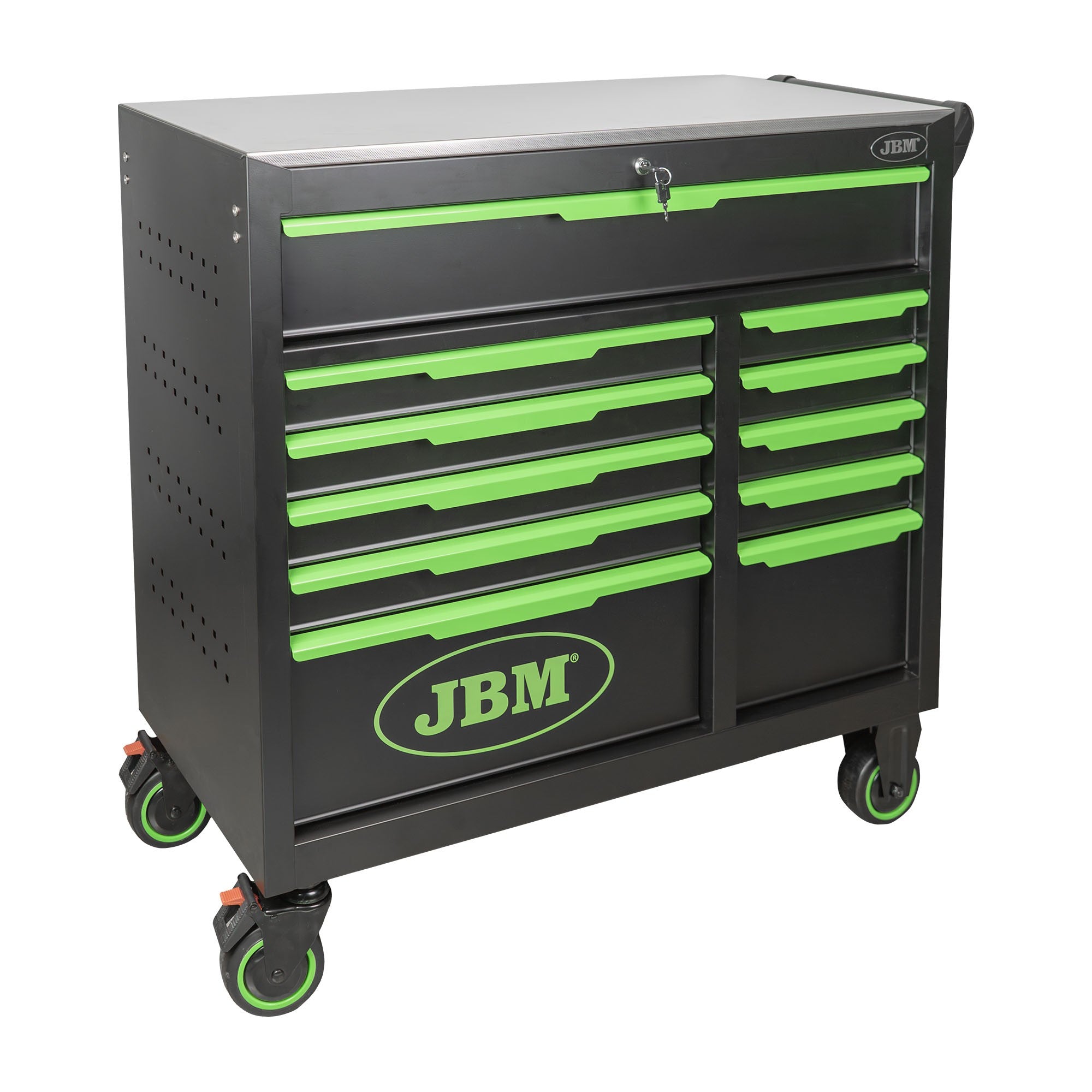 JBM ratiņi - darbagalds ar 11 atvilktnēm / bez instrumentiem 54511